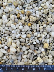 Галька крымская жемчужная фр. 5-10 мм.  купить в Новокузнецке фото Камень Клуб