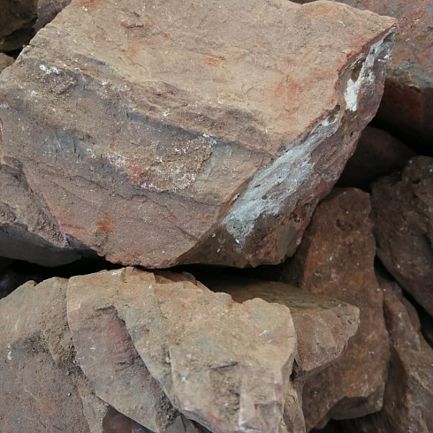 фото Яшма красная  (фр. 70-100 мм)  купить в Новокузнецке в интернет-портале КАМЕНЬ КЛУБ