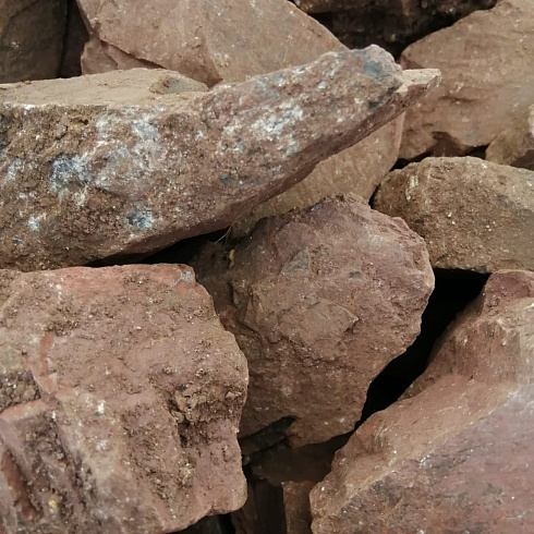 фото Яшма красная  (фр. 70-100 мм)  купить в Новокузнецке в интернет-портале КАМЕНЬ КЛУБ