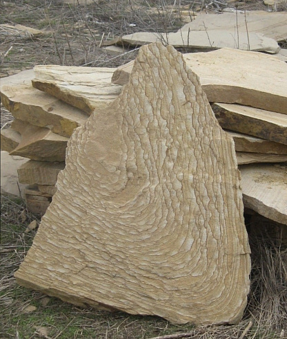 Kamenclub.ru: Форматный камень (плаха) пошаговая дорожка от 70-150 см (4 -12 см)  купить в Новокузнецке плитняк  форматный плаха желтый песчаник 9 000 руб/т   фото КАМЕНЬ КЛУБ