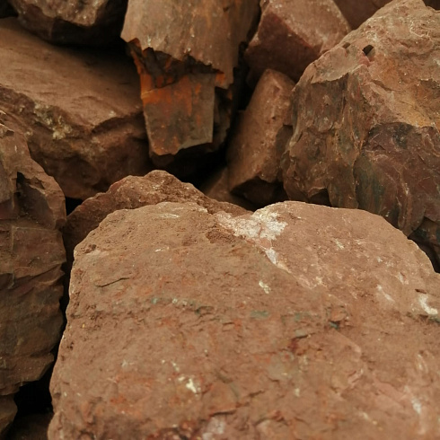 фото Яшма красная  (фр. 70-100 мм)  купить в Новокузнецке в интернет-портале КАМЕНЬ КЛУБ