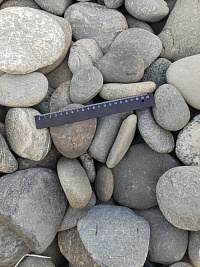 Kamenclub.ru: Галька речная плоская (ассорти) фр. 70-150 мм. купить в Новокузнецке галька галечник серый белый темно-серый синий светло-серый плоская природная галька  9000 руб/т   фото КАМЕНЬ КЛУБ