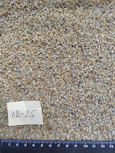 Кварцевый песок сухой фракцинированный фр. 1,2-2,5 мм.  купить в Новокузнецке фото Камень Клуб