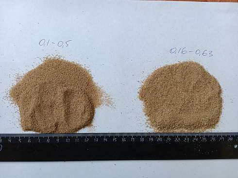 Кварцевый песок для площадок фр. 0,1-0,5 мм.  купить в Новокузнецке фото Камень Клуб