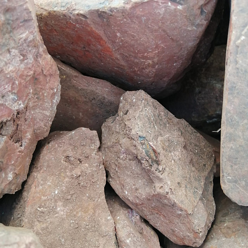 фото Яшма красная  (фр. 70-100 мм)  купить в Новокузнецке в интернет-портале КАМЕНЬ КЛУБ