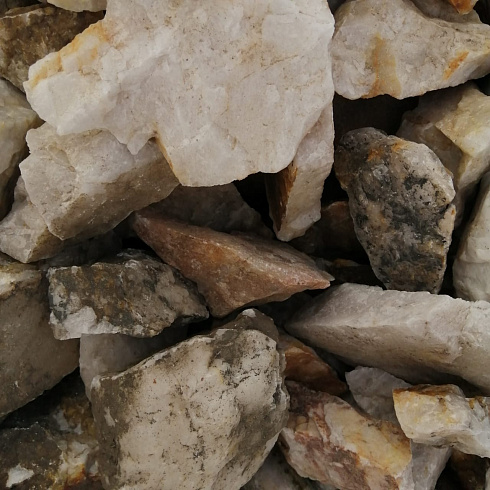 фото Кварц ( фр. 70-100 мм)  купить в Новокузнецке в интернет-портале КАМЕНЬ КЛУБ