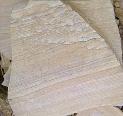 Kamenclub.ru: Песчаник пластушка желтый с рисунком (4-6 см)  купить в Новокузнецке плитняк пластушка желтый с рисунком песчаник 9 000 руб/м3   фото КАМЕНЬ КЛУБ