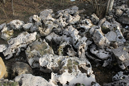 Kamenclub.ru: Выветренный известняк (степной) фр. 500-1500 мм.  купить в Новокузнецке    10000 руб/т   фото КАМЕНЬ КЛУБ