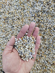 Галька крымская жемчужная фр. 3-5 мм.  купить в Новокузнецке фото Камень Клуб