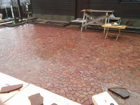 Kamenclub.ru: Песчаник брусчатка (Готика) art PSK-L-01  купить в Новокузнецке    2600 руб/кв.м    фото КАМЕНЬ КЛУБ