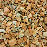 Kamenclub.ru: Щебень крошка желтый (ЗЛАТОЛИТ) фр. 10-20 мм.  купить в Новокузнецке златолит бежевый, золотистый, желтый каменная декоративная крошка щебня златолита 10800 руб/т   фото КАМЕНЬ КЛУБ